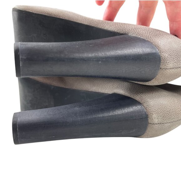 Jeffrey Campbell Havana Last Lita Greige Leather Upper Ankle Booties Size 6.5 M - Picture 10 of 16